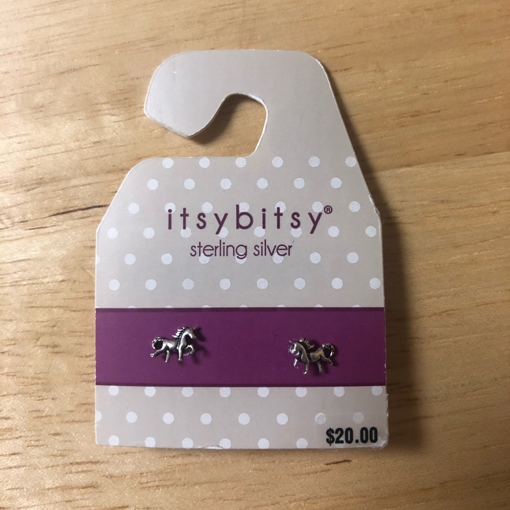 Sterling Silver Horse Earrings